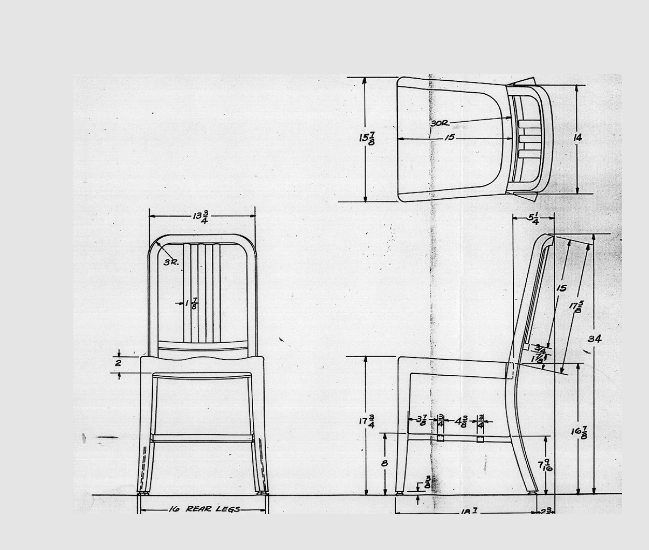 Navy chair dessin