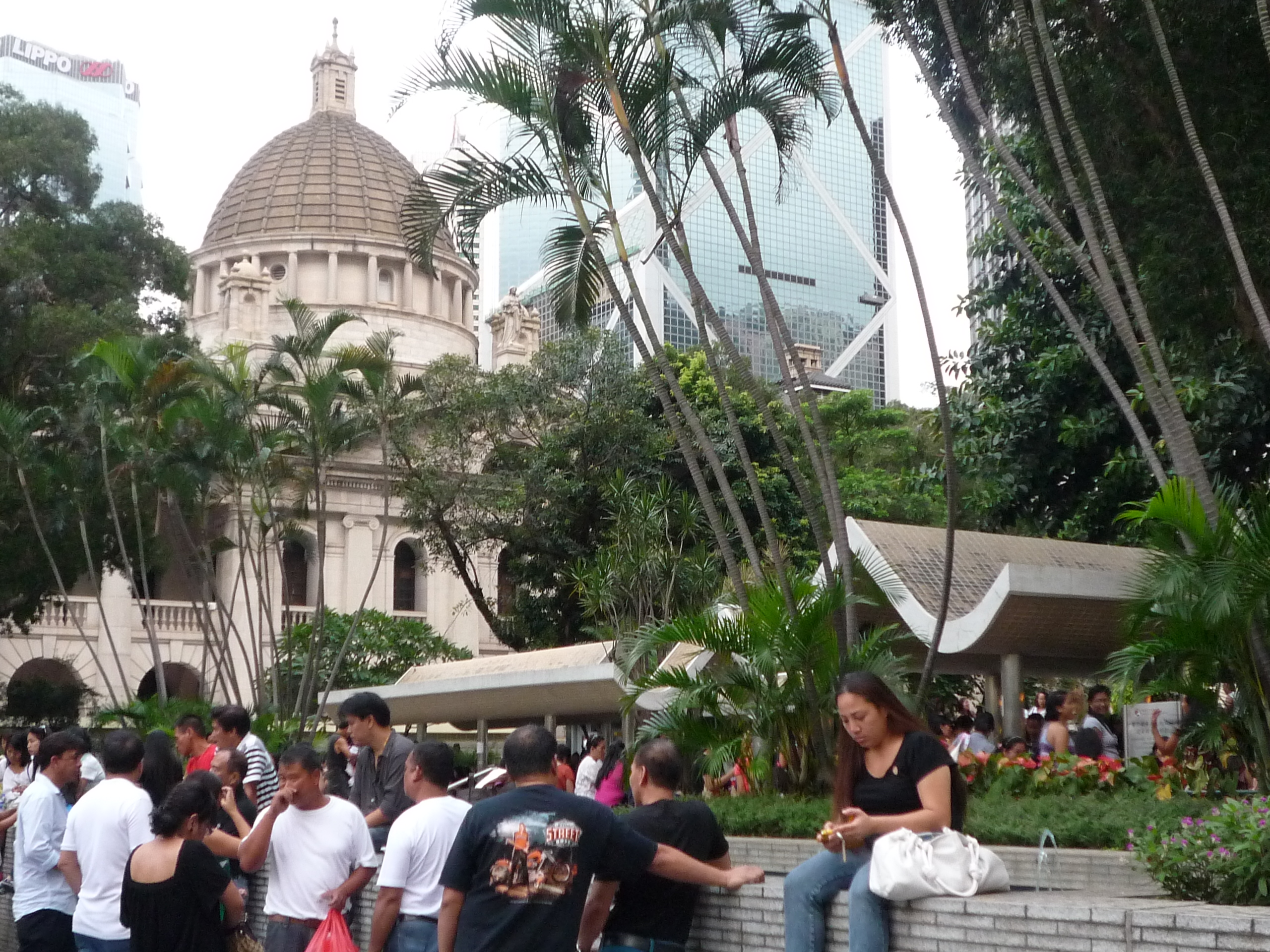 Hong-Kong Central les fontaines d'attente