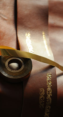 Cuir essai de dorure