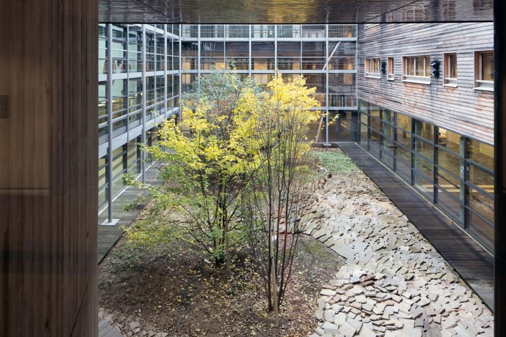 un patio du hall